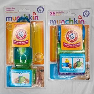 NWT Munchkin Diaper Bag Dispenser With Refills Bundle